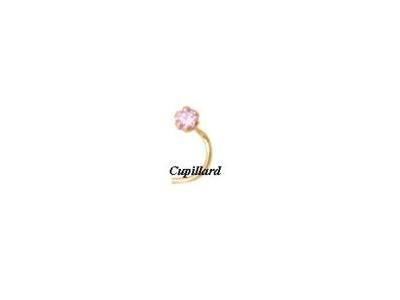 Piercing Boucle Nez Zircon Rose Or Jaune 750 - 321222 - Réf. 321222