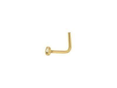 Piercing Nez Or Jaune 750 Diamant 0.015 Carat Serti Clos - 304003 - Réf. 304003