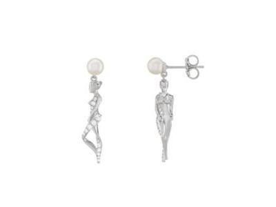 POEMA - Boucles d’Oreilles Jourdan Argent 925 Perle Zirconium - AJF280024E - Réf. AJF280024E