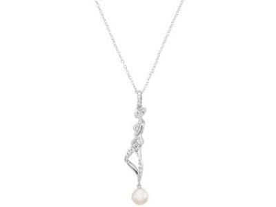POEMA - Collier Jourdan Argent 925 Perle Blanche Zirconium - AJF280025N - Réf. AJF280025N