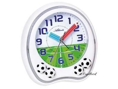 Réveil Ballon Football Blanc Mouvement Silencieux OA17190 - Réf. OA17190