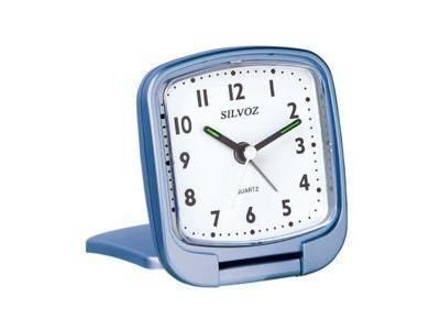 Réveil Quartz de voyage bleu clair, sonnerie Bip-Bip progressive, Silvoz - Réf. S9418012