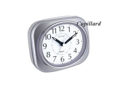 Réveil quartz mouvement silencieux, alarme et éclairage, Silvoz - Réf. S297RA