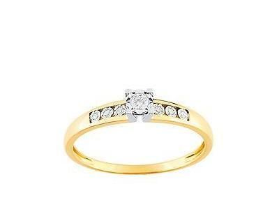 Solitaire Diamant Accompagné or Bicolore 750 PL087BB4 - Réf. PL087BB4