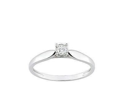 Solitaire Diamant Pastillé Serti Griffe Or Gris 375 - 09ZQ60GB4 - Réf. 09ZQ60GB4