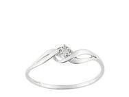 Solitaire Diamant Pastillé Serti Griffes Or Gris 375 - 09ZP30GB4 - Réf. 09ZP30GB4