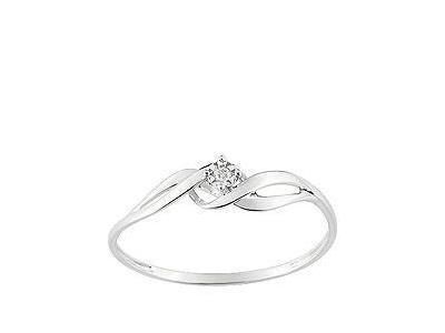 Solitaire Diamant Pastillé Serti Griffes Or Gris 375 - 09ZP30GB4 - Réf. 09ZP30GB4