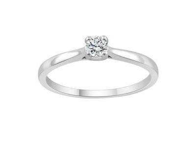 Solitaire Platine Diamant Naturel 0.10 Carat - CR48162DPT - Réf. CR48162DPT